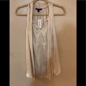 NWT Banana Republic Silky Tie Neck Blouse Medium
